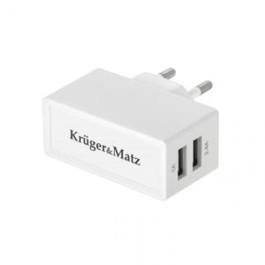 USB φορτιστής διπλός 2400mA Kruger&Matz