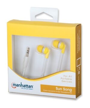 Manhattan ακουστικά in-ear κίτρινα