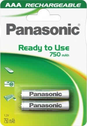 Panasonic επαναφορτιζόμενες NiMH AAA 1,2V 750mAh 2τμχ