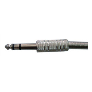 CONNECTOR STEREO 6.35mm SILVER