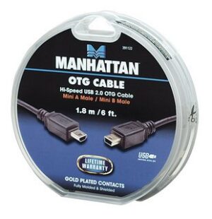 Manhattan καλώδιο USB OTG Mini-A σε Mini-B cake box 1.8m